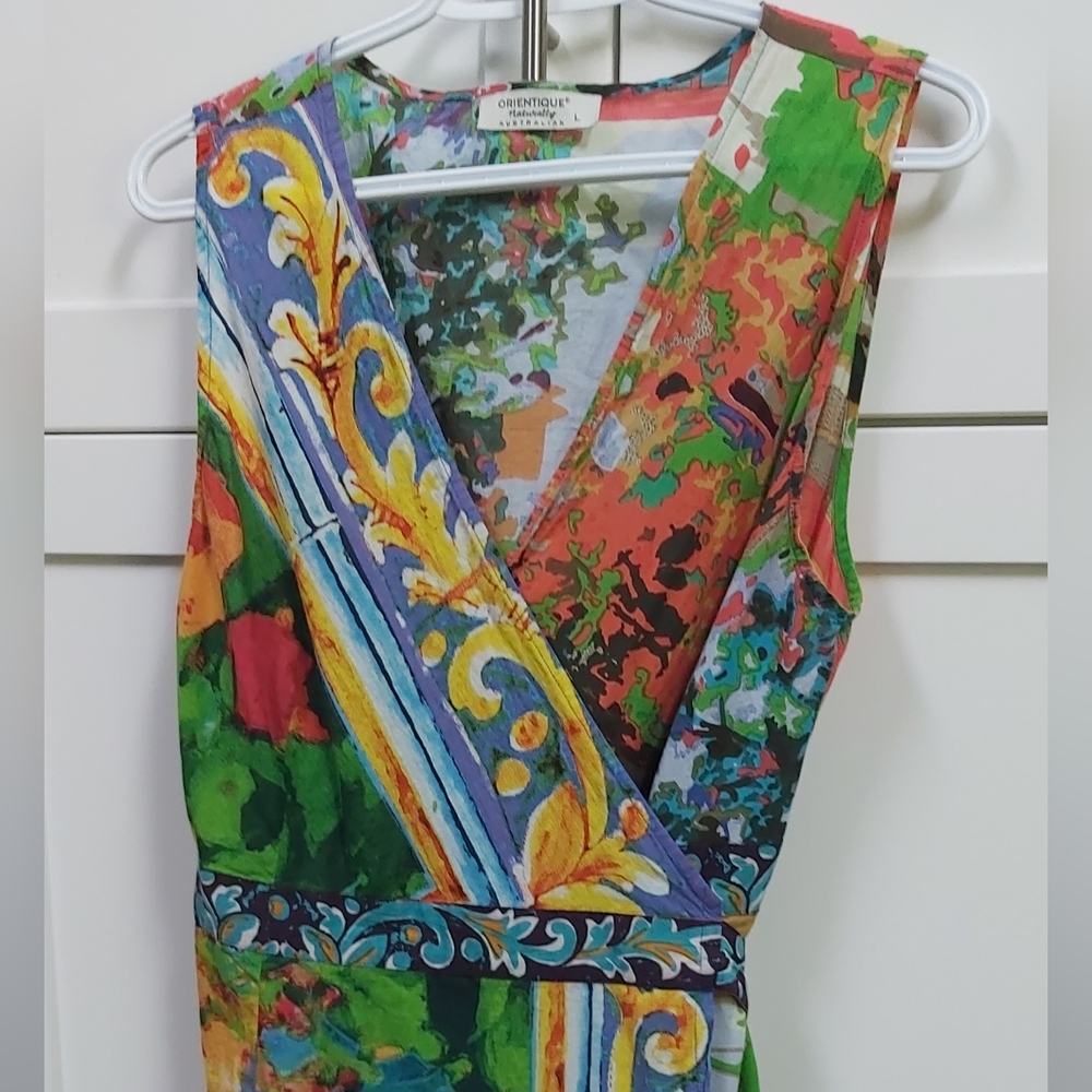 Orientique cotton wrap dress.